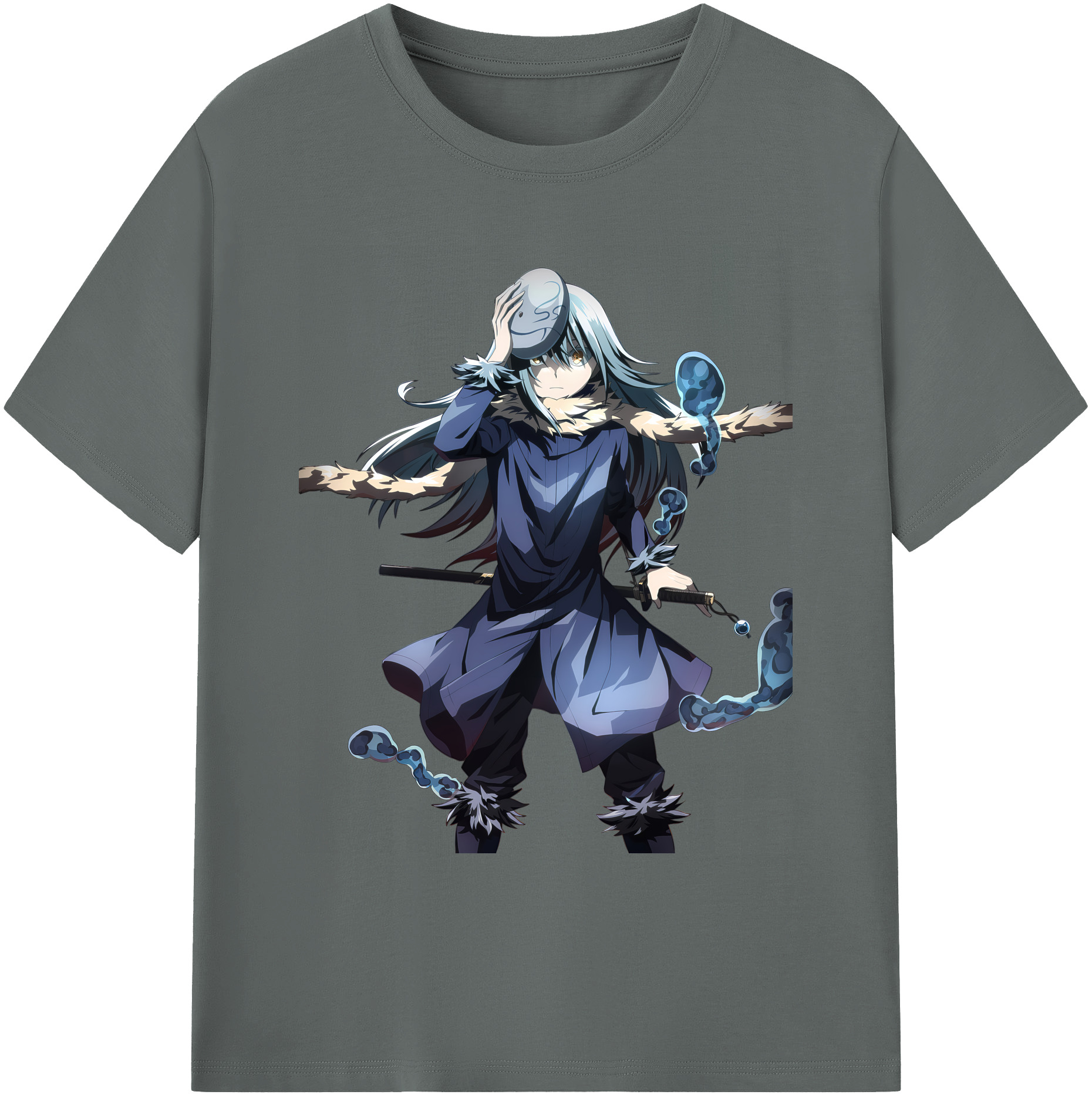 （画像用） 転スラ Regarding Reincarnated to Slime 綿100％ メンズ半袖Tシャツ｜肌触りやわらか＆通気性